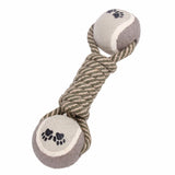 Pet Chew Toys Dumbbell Cotton Rope Tennis Ball