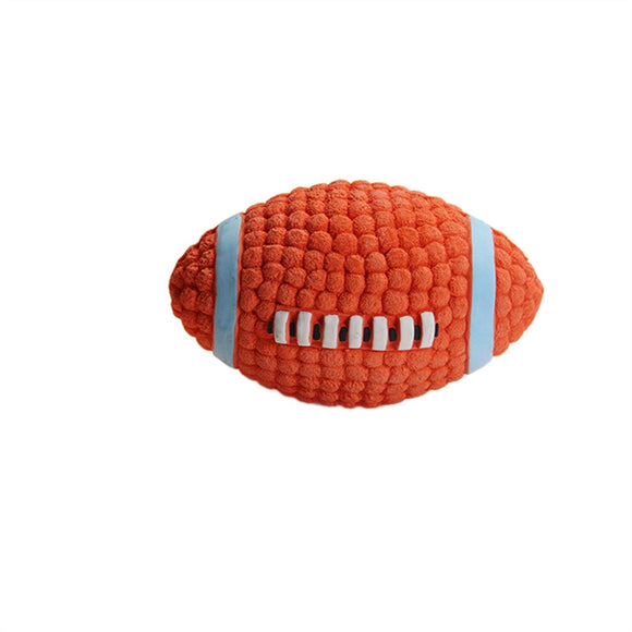Pet Dog Rubber Toy Sound Squeaker Rugby